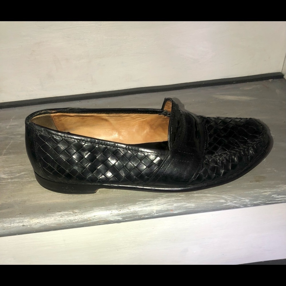 Cole Haan City Men’s Leather Woven Penny Loafers Black 11 - Picture 5 of 10